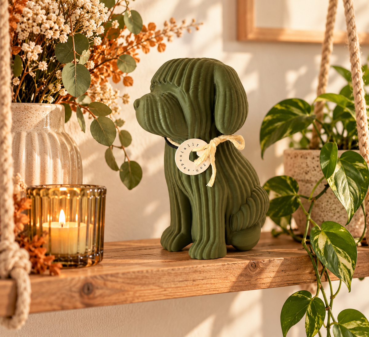 🐶 KODA – Japandi Deko-Hund | Moderne Design-Deko im 3D-Druck