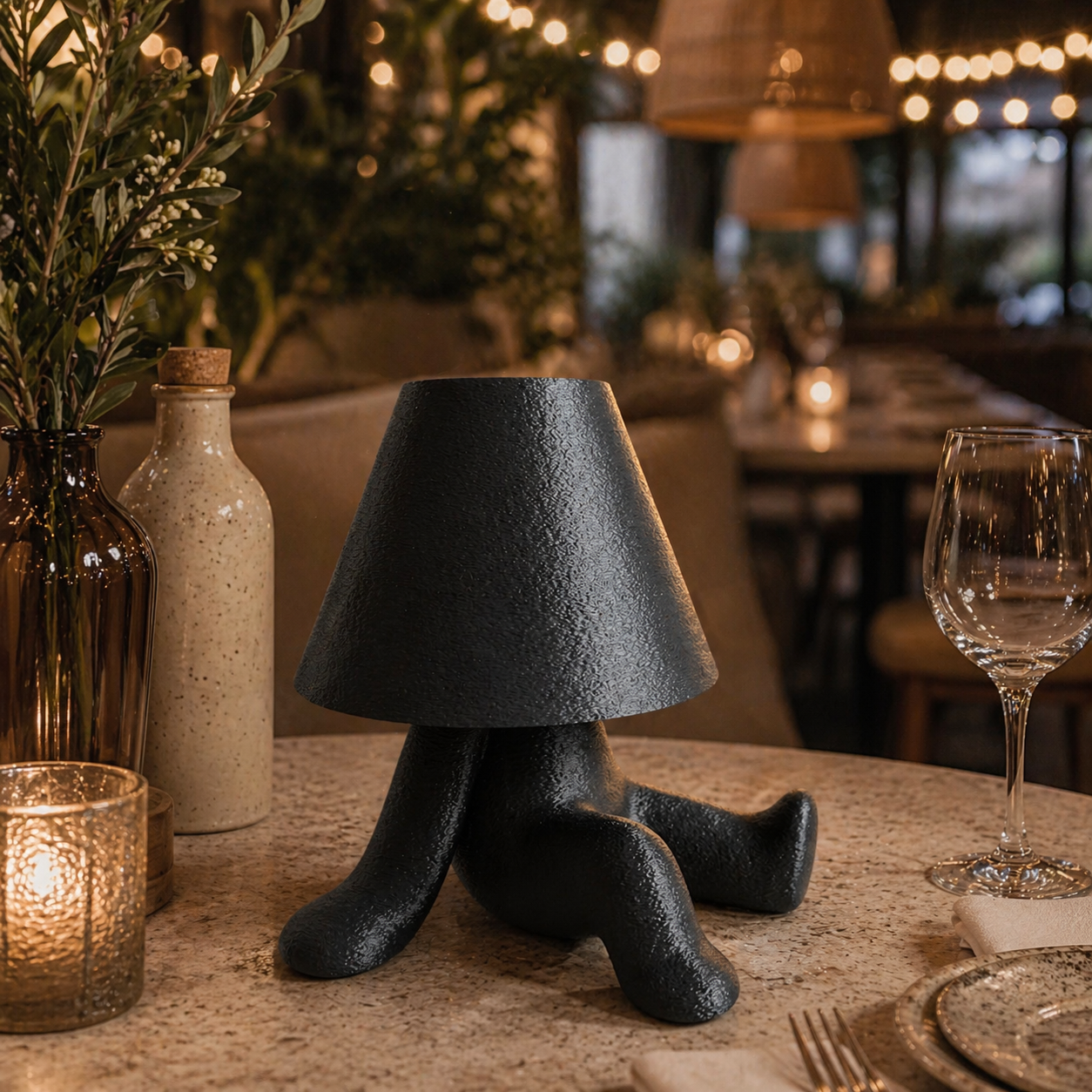 🧸 Loopy Lampen Familie – Design Tischlampe | Boho Ambientelicht | LED & Akku Variante