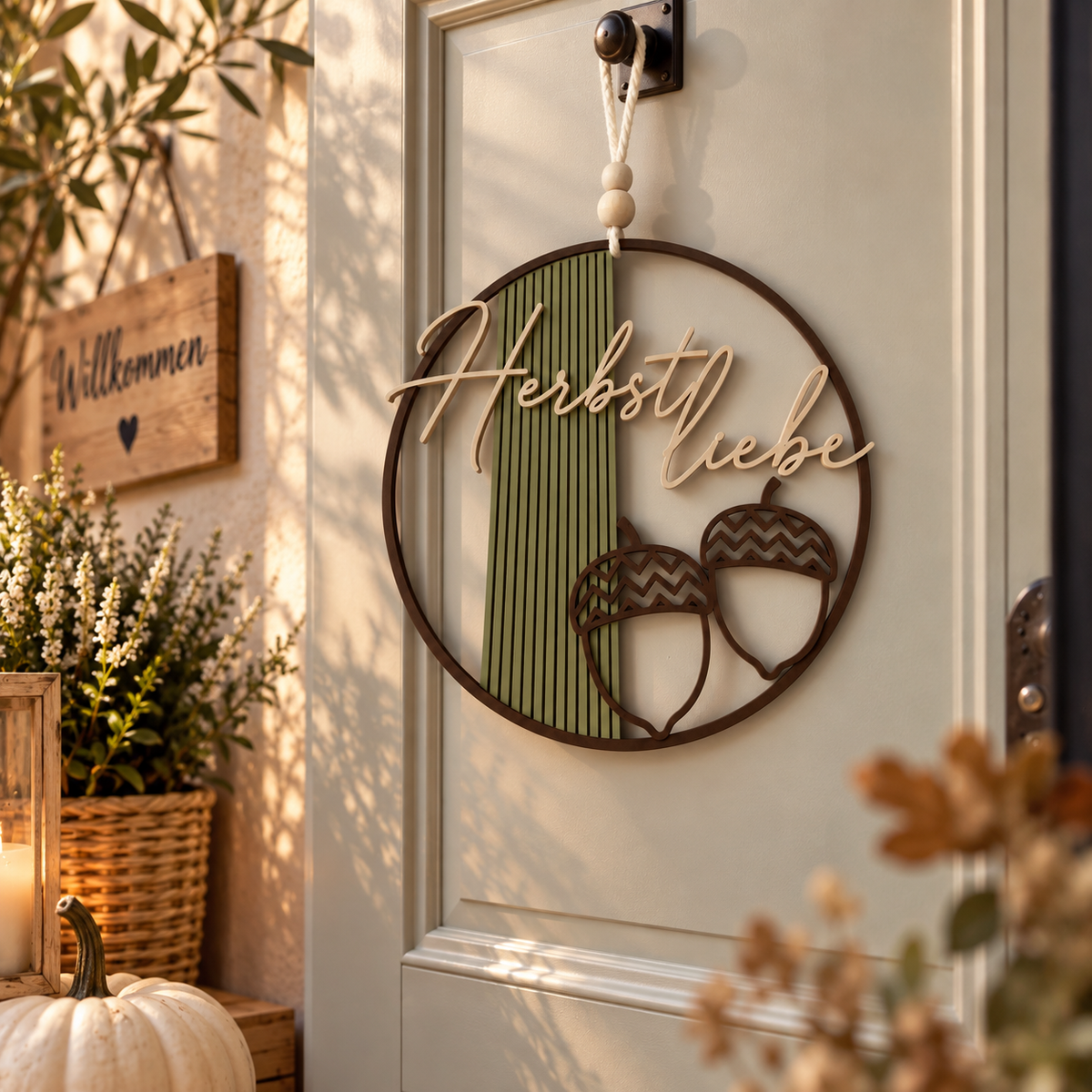 🍂 „Herbstliebe“ – Tür-, Fenster- & Wandschmuck im Panel Design | individuell in deinen Wunschfarben