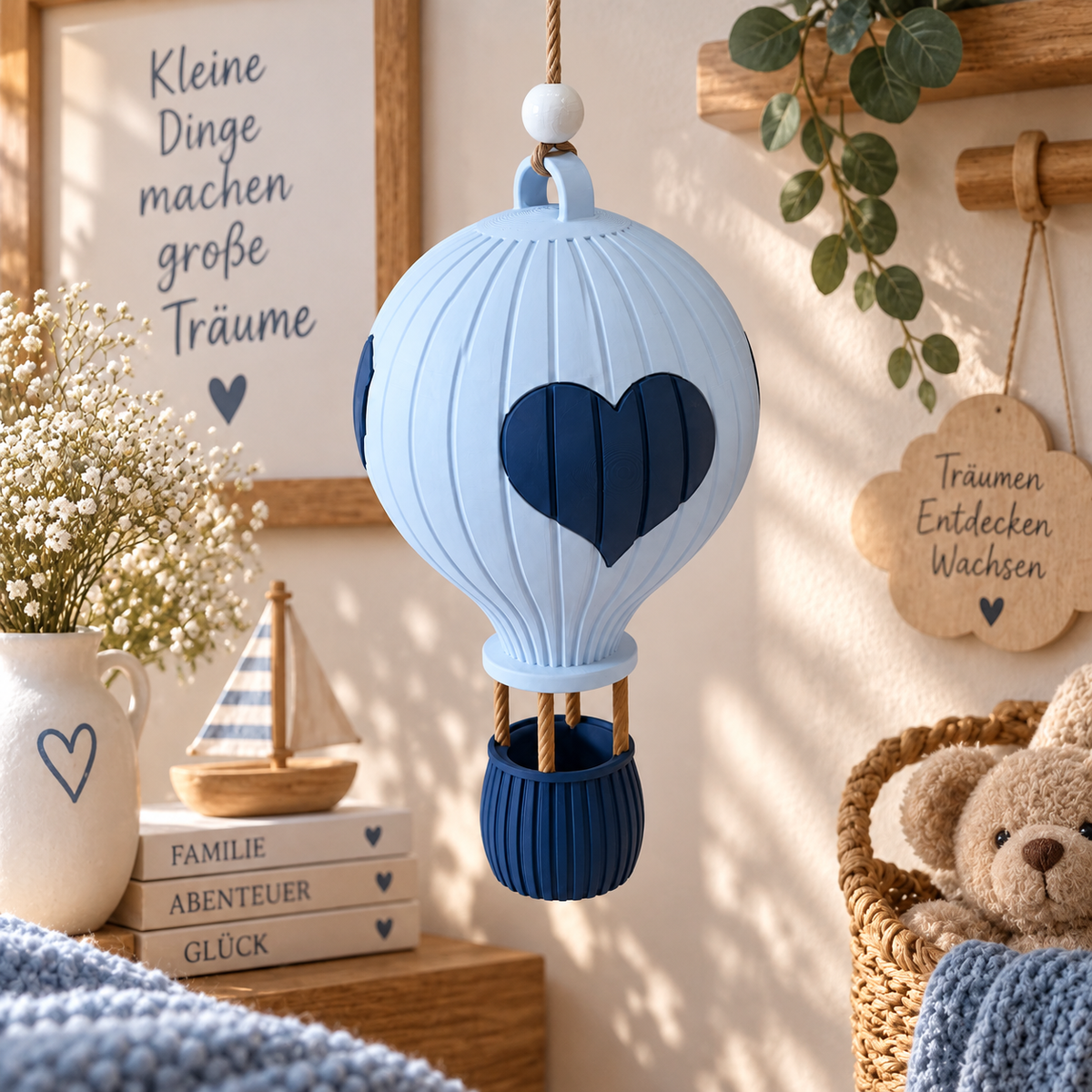 🎈 SKY – Japandi Heißluftballon | Fenster-, Wand- & Hängedeko in deinen Wunschfarben