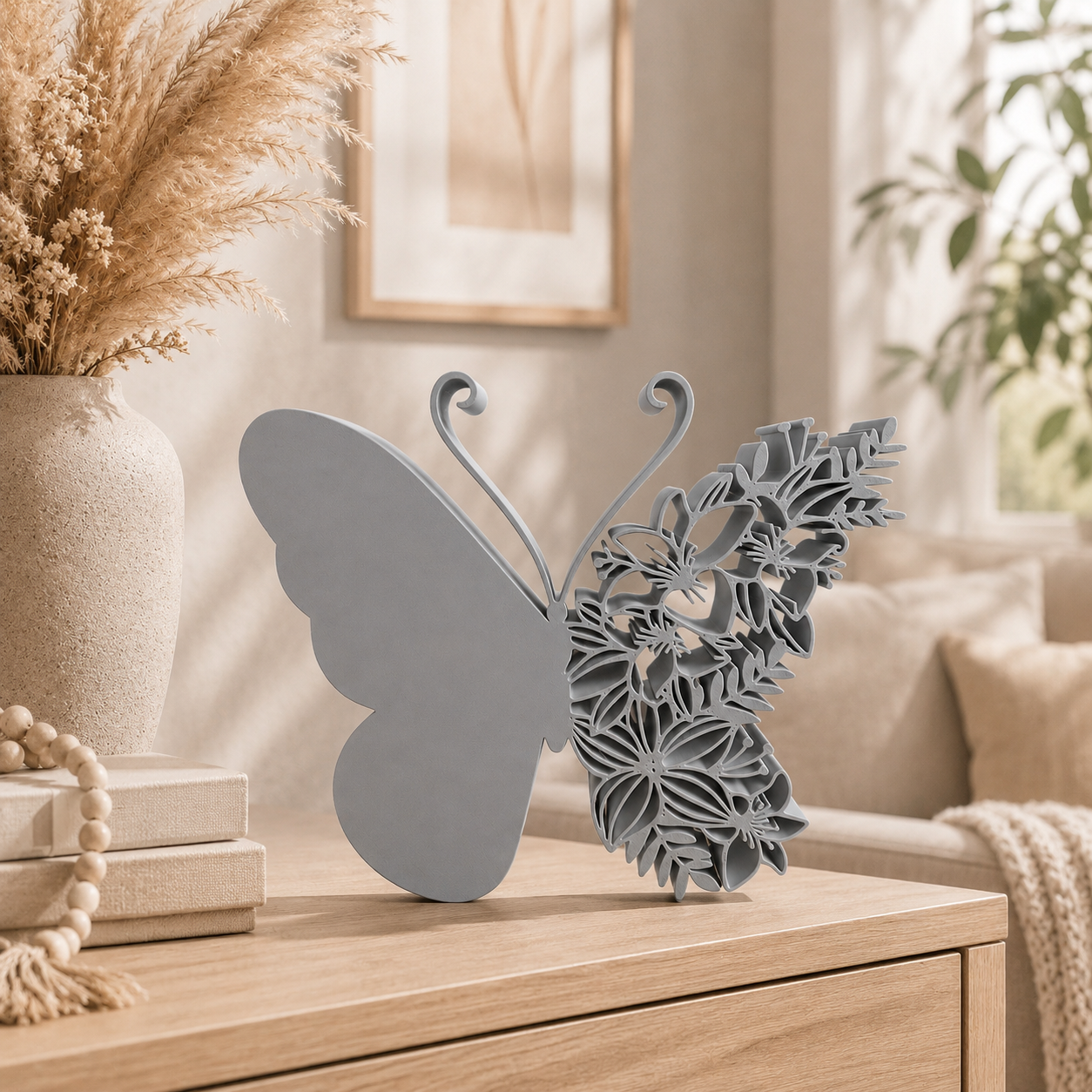 🦋 Dekorativer Schmetterling Aufsteller – filigrane BOHO & Scandi Deko mit Natur-Charme 🤍