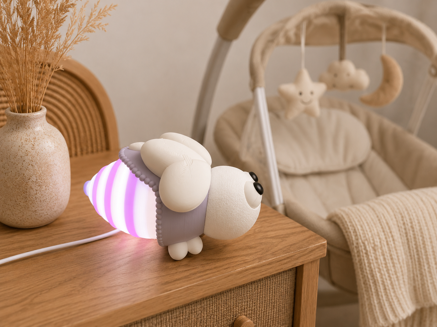 🪲 Glühwürmchen LED Lampe – niedliches Nachtlicht mit leuchtendem Popo für gemütliche Wohlfühlmomente 🤍✨