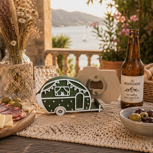 🍻 Flaschenöffner „Campingliebe“  Wohnwagen • Wohnmobil • Campingbus