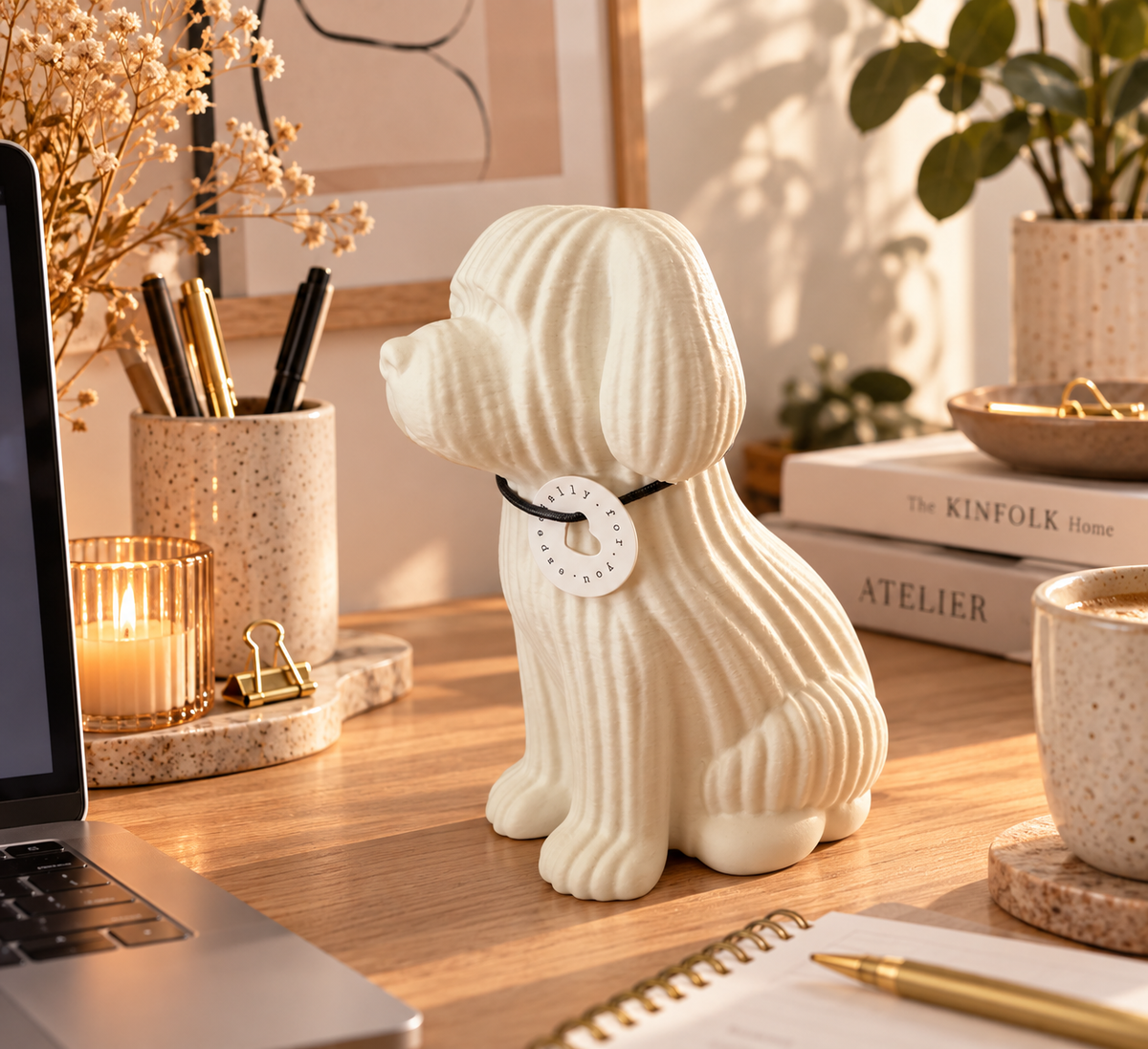 🐶 KODA – Japandi Deko-Hund | Moderne Design-Deko im 3D-Druck