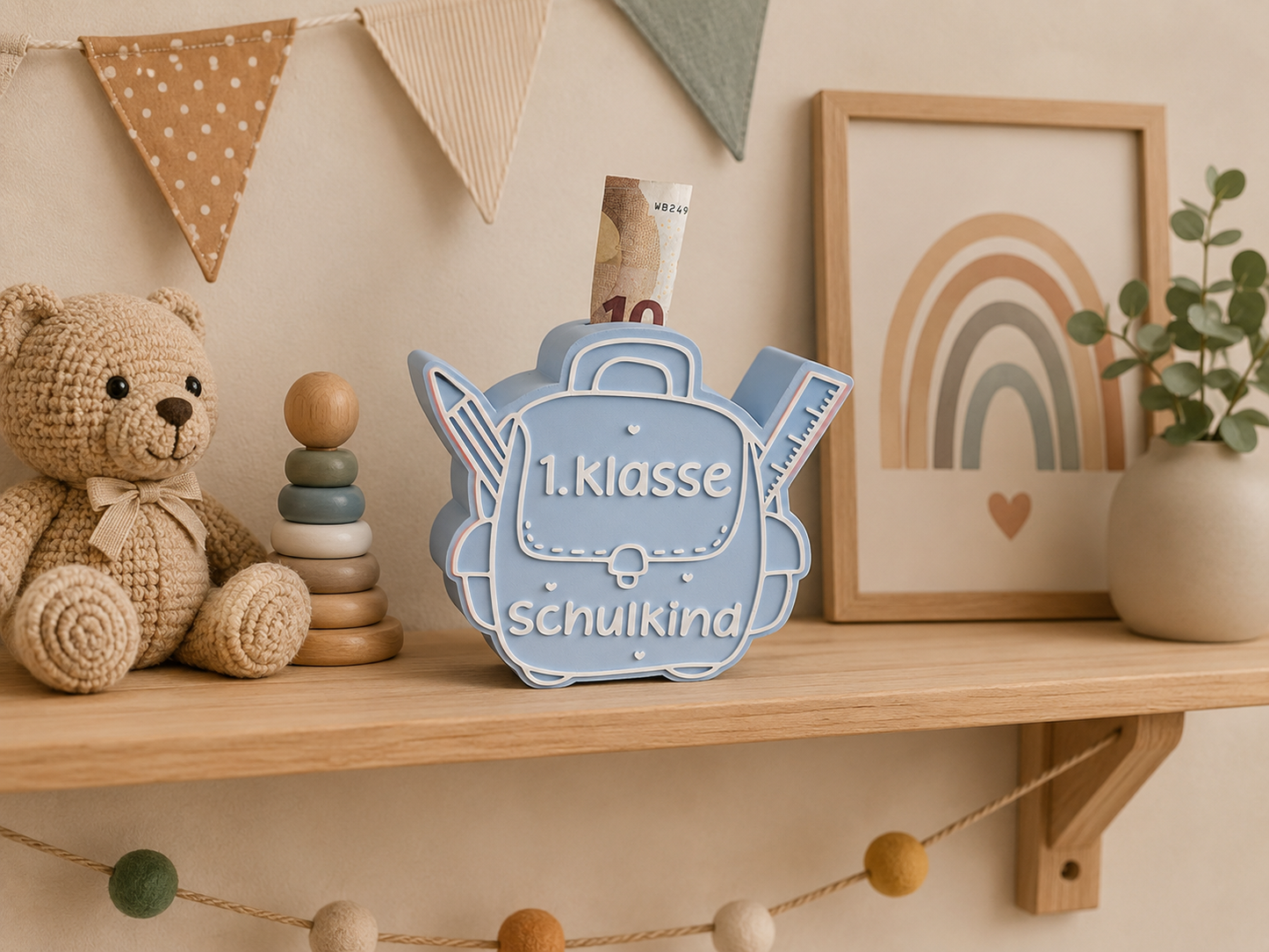 🎒 Schulkind Spardose – die perfekte Geschenkidee zum Schulstart & zur Einschulung 🤍