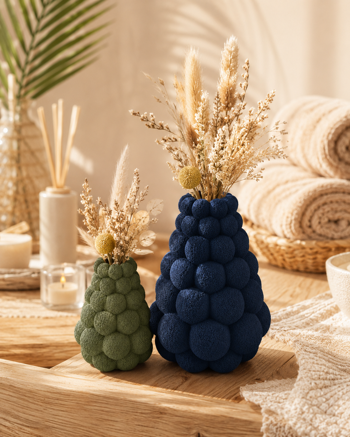 ✨ Bubble Style „The Pyramide“ – stilvolles Vasen Duo im modernen BOHO & Scandi Design 🤍