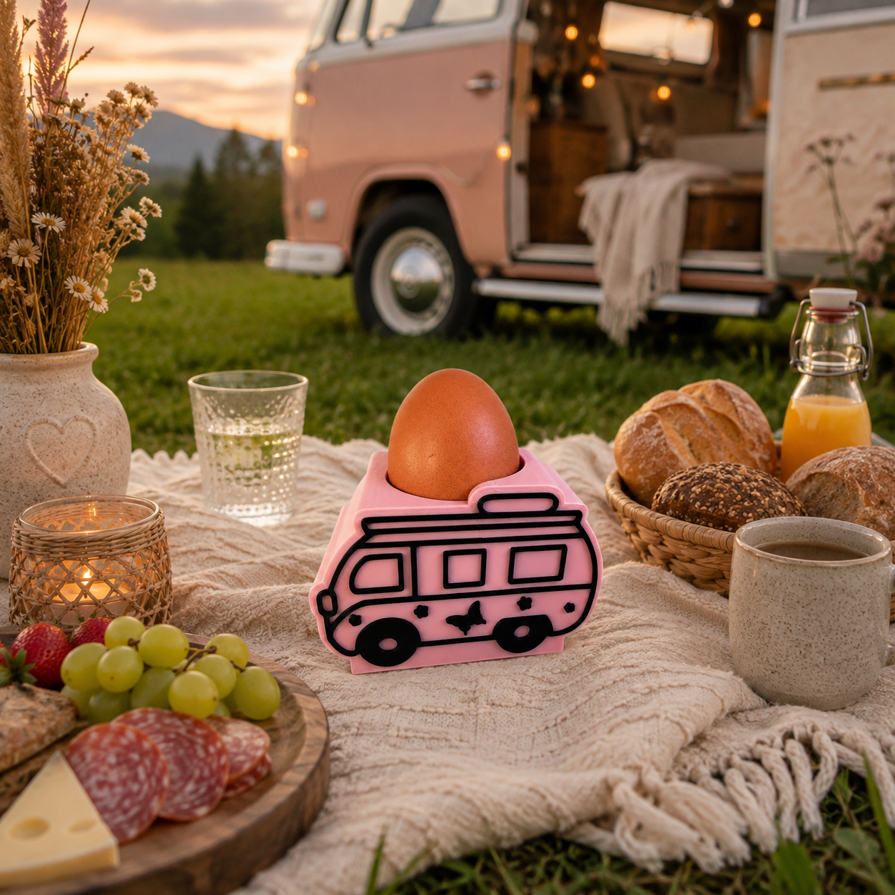 🏕️ Eierbecher 2er-Set „Campingliebe“  Wohnwagen • Wohnmobil • Campingbus