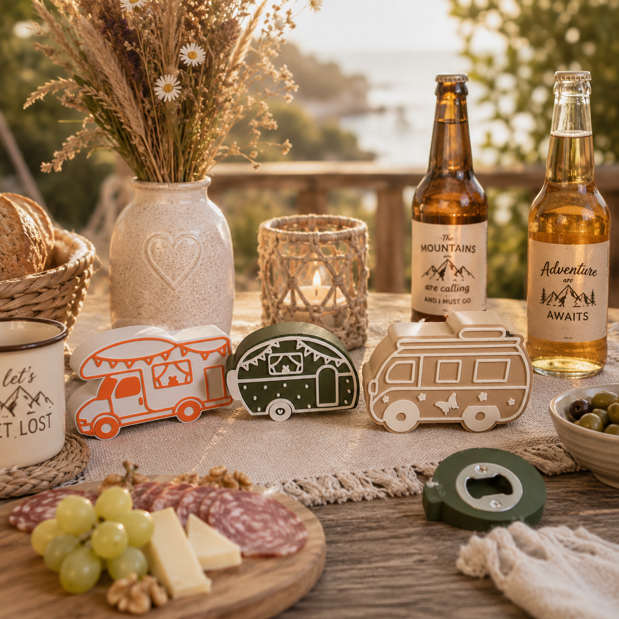 🍻 Flaschenöffner „Campingliebe“  Wohnwagen • Wohnmobil • Campingbus