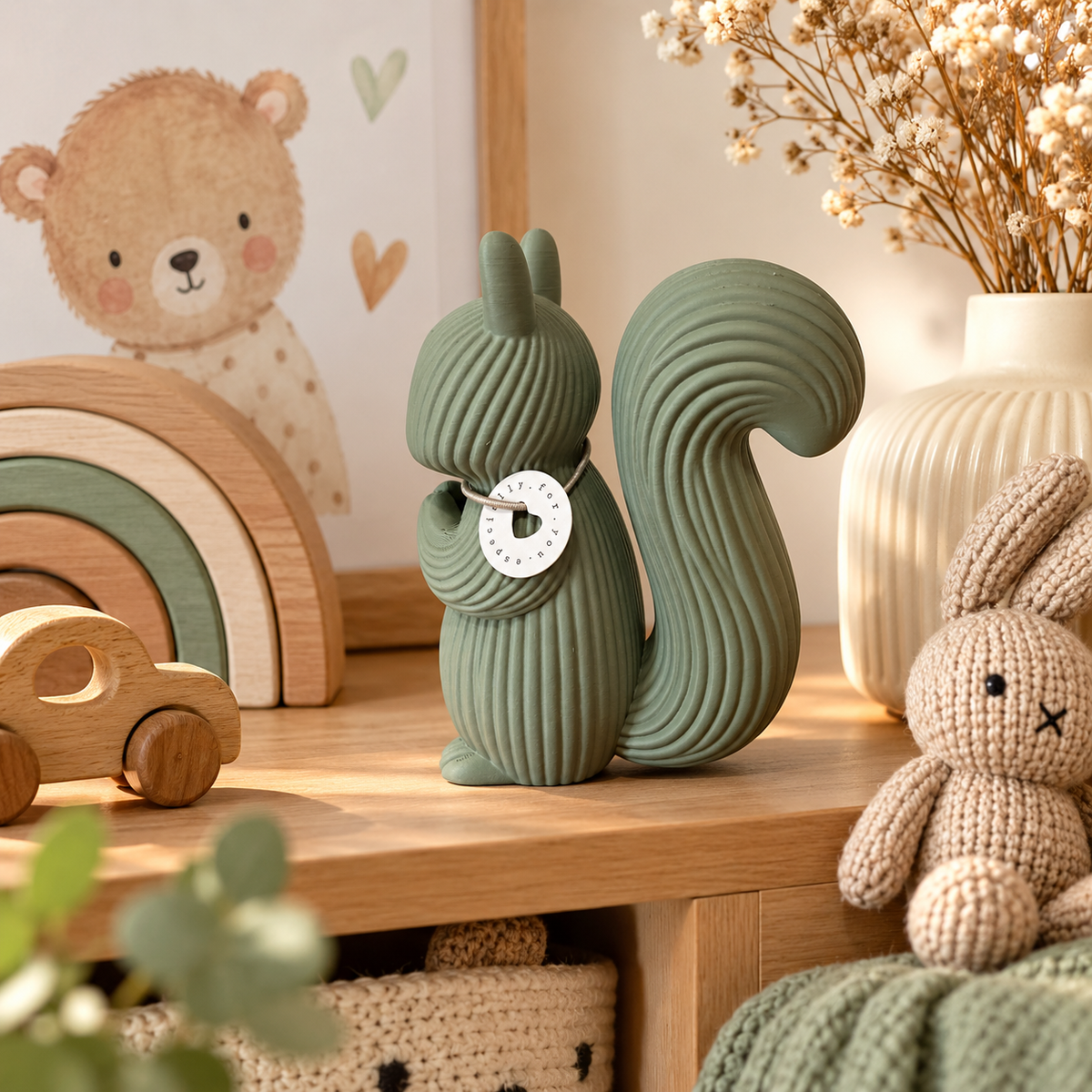 🐿️ NOKI – Japandi Deko-Eichhörnchen | Moderne Design-Deko im 3D-Druck in 2 Größen