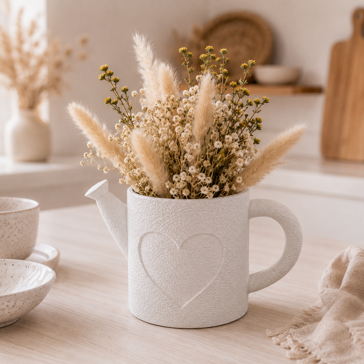 🌿 Dekorative Gießkanne mit Herz – stilvolle BOHO Deko mit Charme 🤍