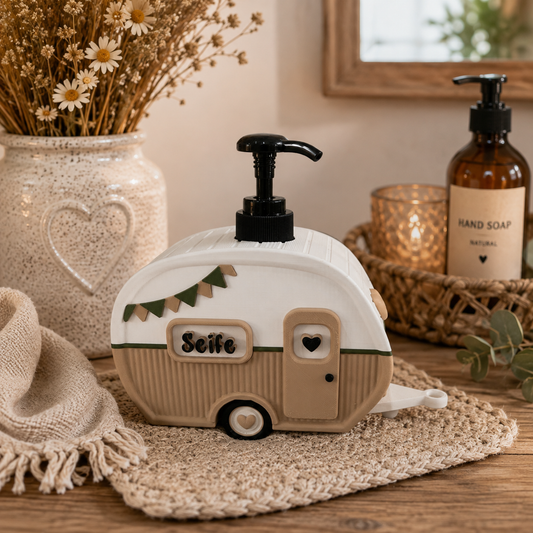 🏕️ Seifenspender „Campingliebe“  Wohnwagen • Camper • Campinggefühl für Bad & Küche