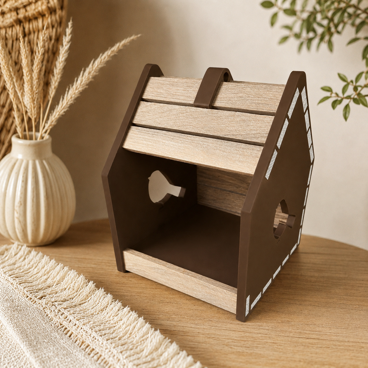 🕊️ Klötzchen-Vogelhäuschen  Natur & Holz meets exklusiven 3D Druck