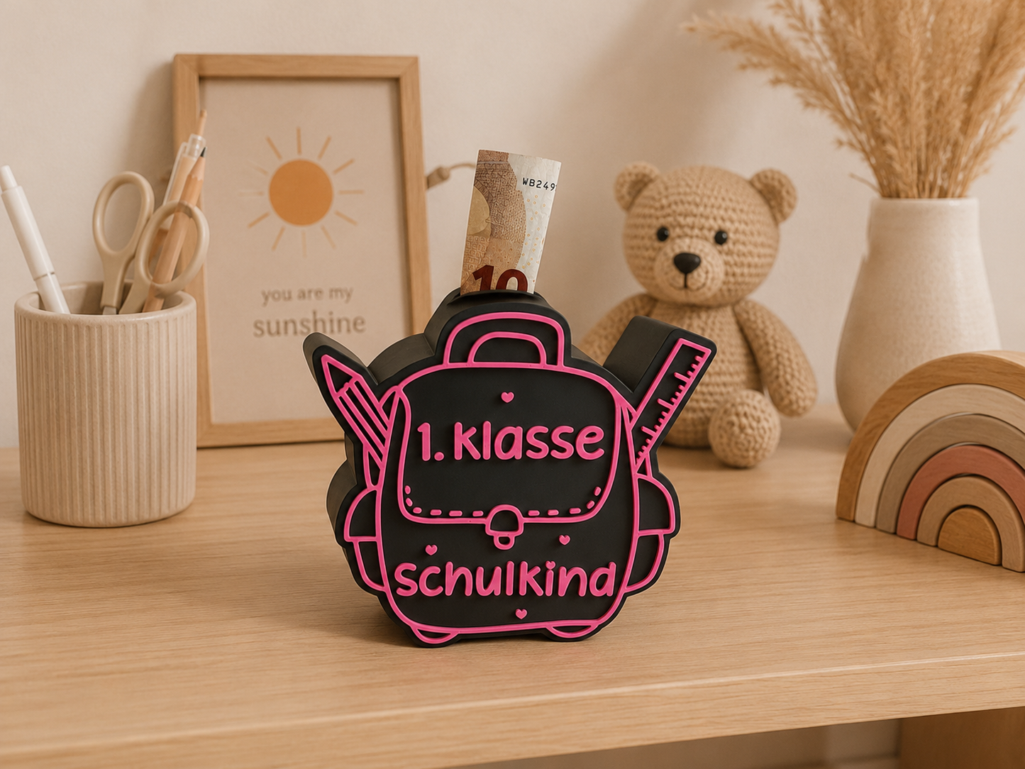 🎒 Schulkind Spardose – die perfekte Geschenkidee zum Schulstart & zur Einschulung 🤍