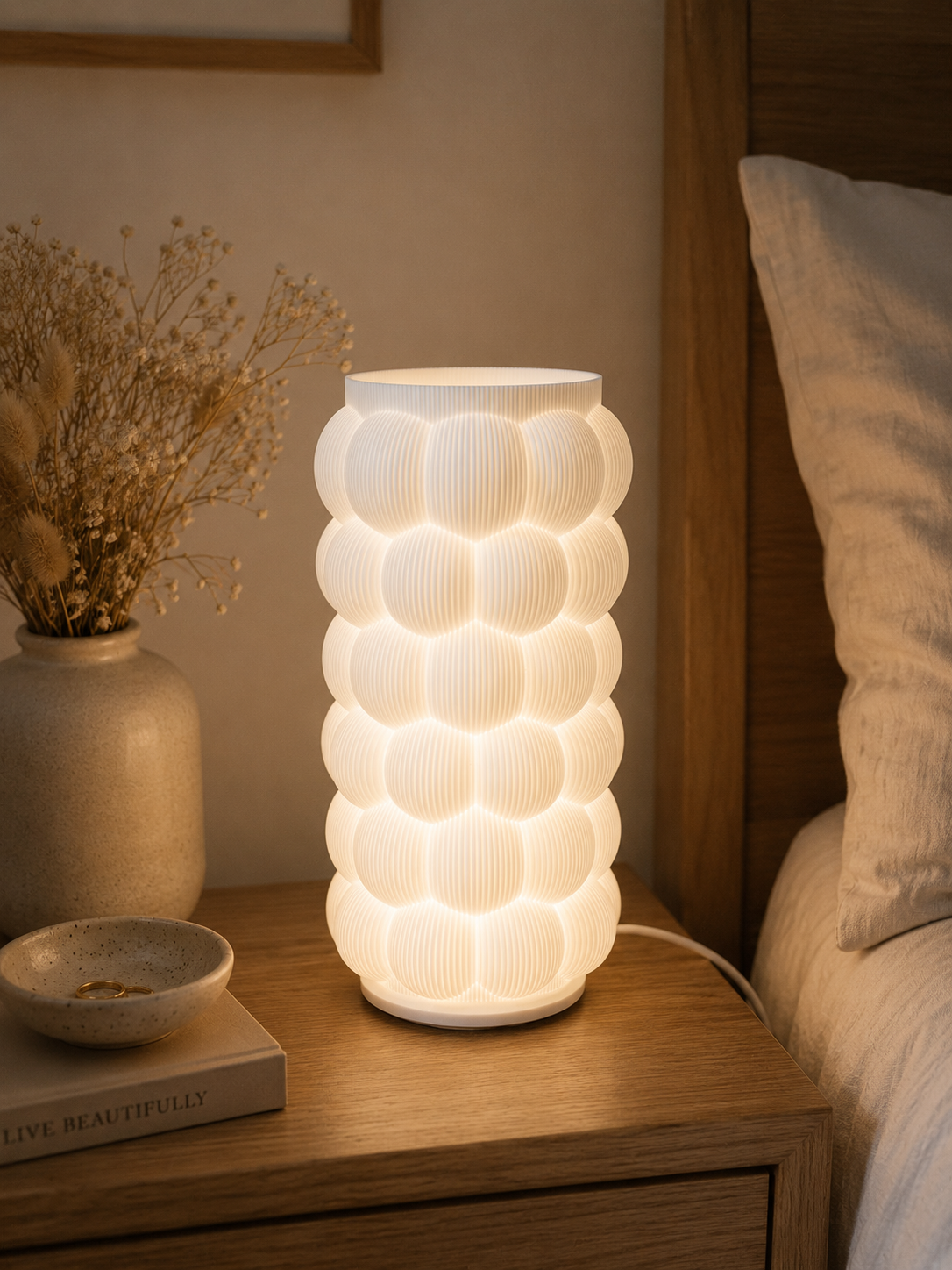 ✨ Bubble Style LED Lampe – moderne BOHO Tischlampe mit gemütlichem Lichtspiel 🤍