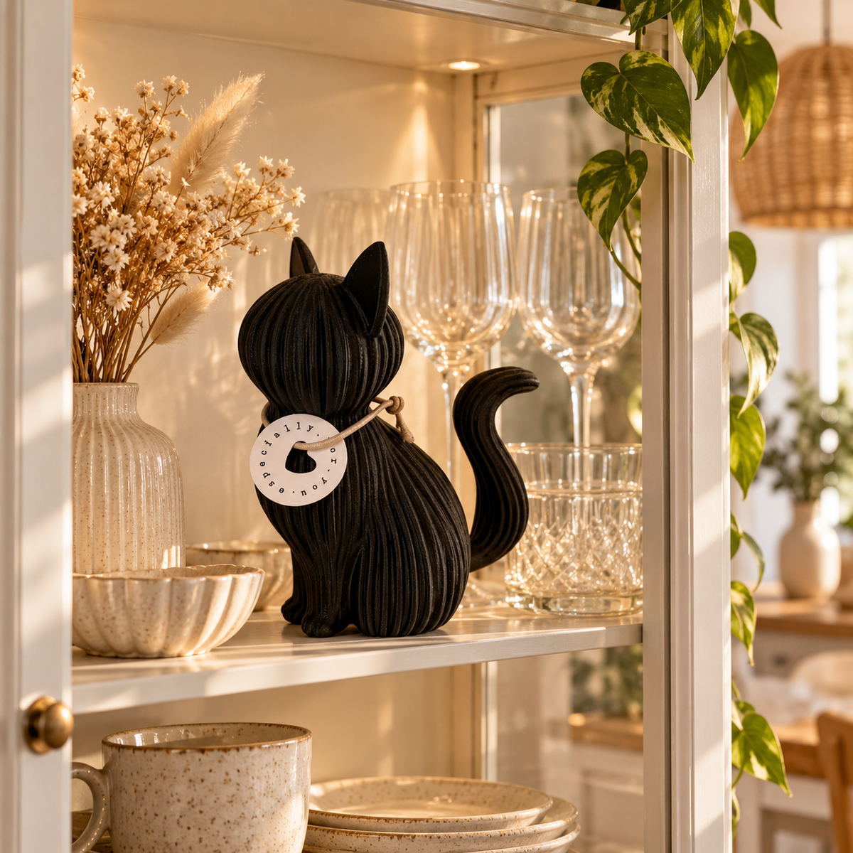 🐾 MIA – Japandi Deko-Katze | Moderne Design-Deko im 3D-Druck 🤎 in 2 Größen