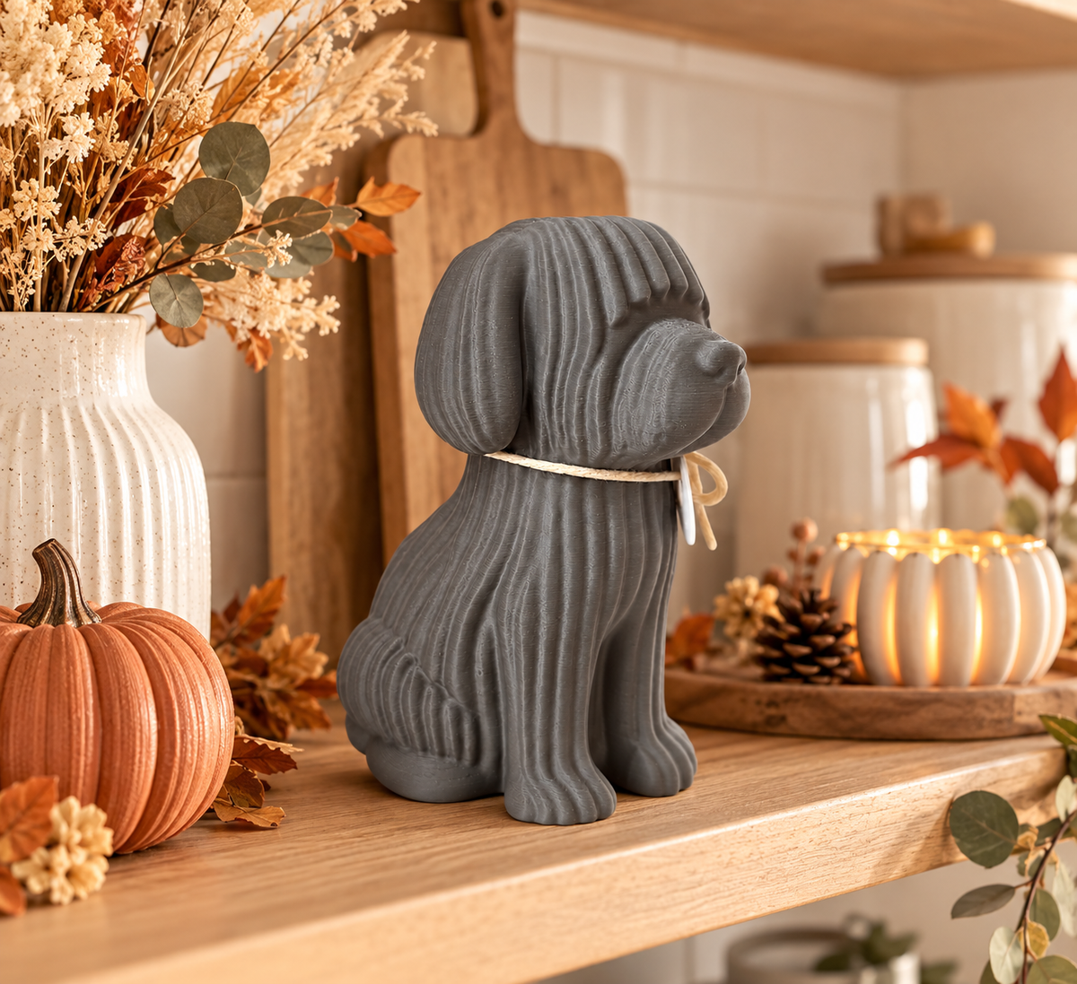 🐶 KODA – Japandi Deko-Hund | Moderne Design-Deko im 3D-Druck