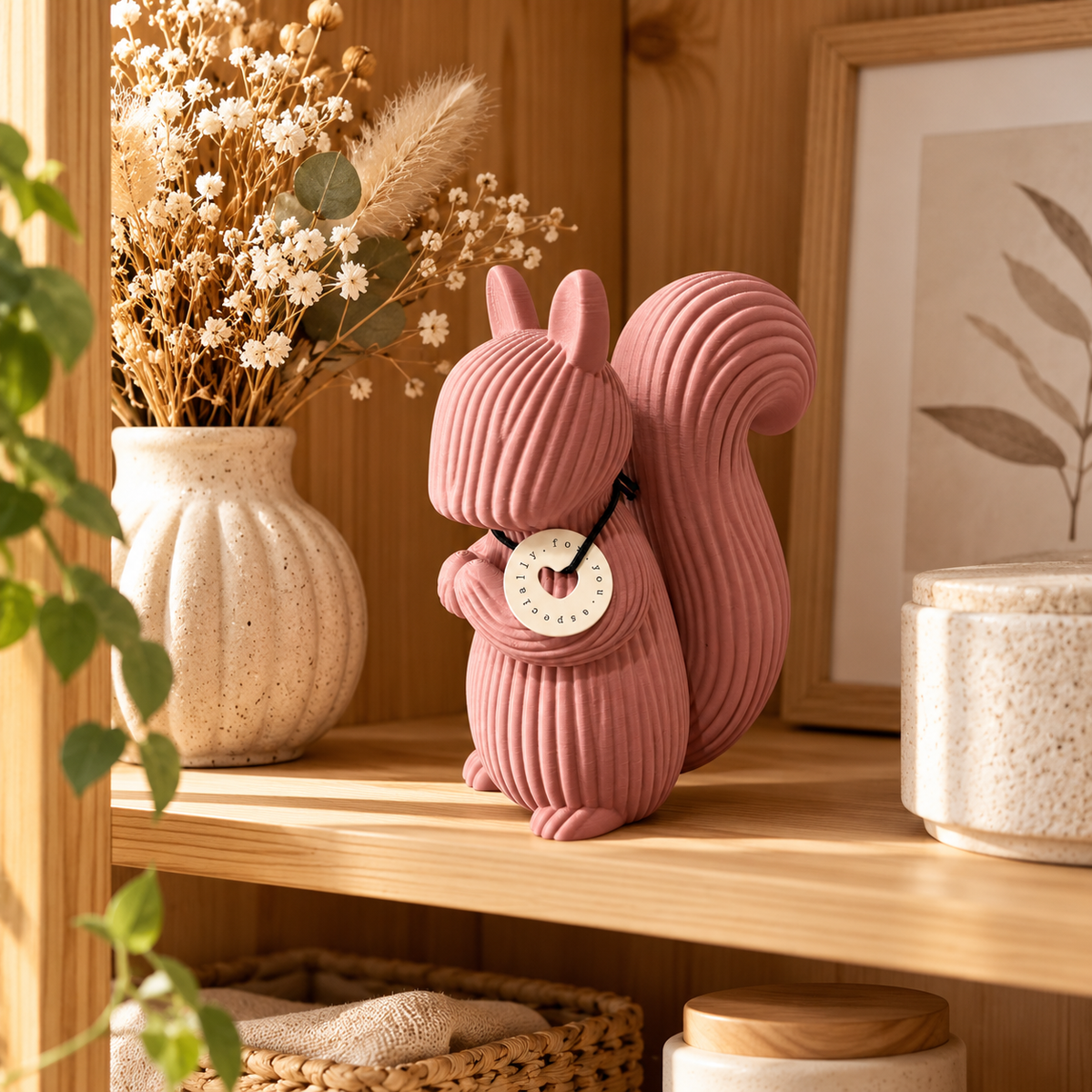 🐿️ NOKI – Japandi Deko-Eichhörnchen | Moderne Design-Deko im 3D-Druck in 2 Größen
