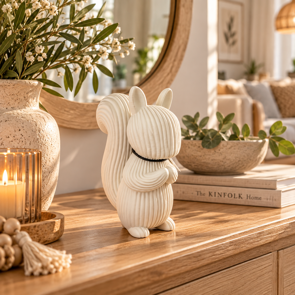 🐿️ NOKI – Japandi Deko-Eichhörnchen | Moderne Design-Deko im 3D-Druck in 2 Größen