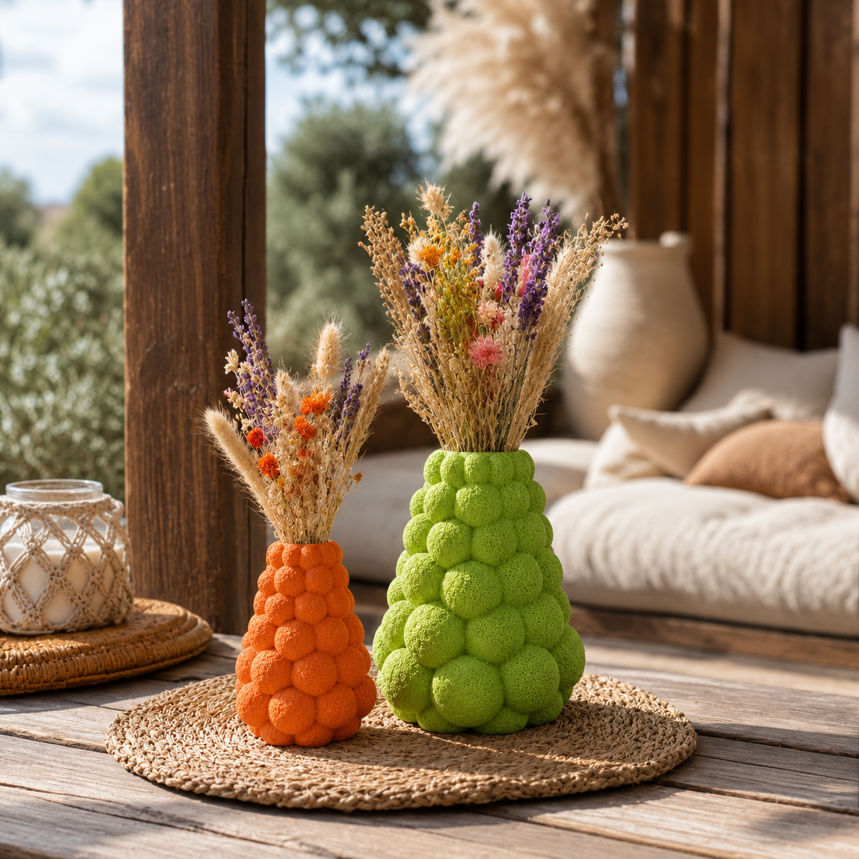 ✨ Bubble Style „The Pyramide“ – stilvolles Vasen Duo im modernen BOHO & Scandi Design 🤍