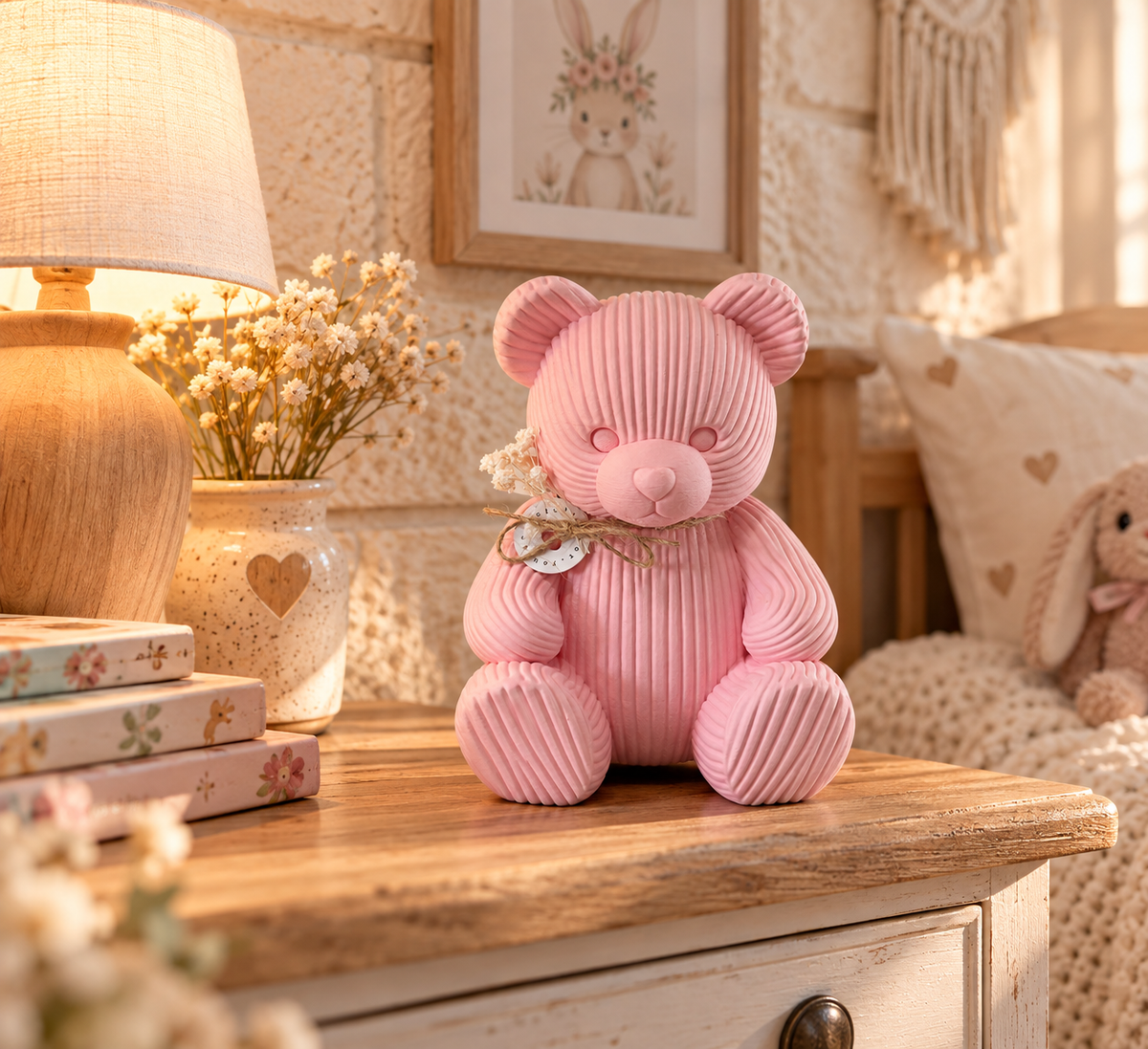🧸 MILO – Japandi Deko-Teddybär | Liebevolle Design-Deko im 3D-Druck