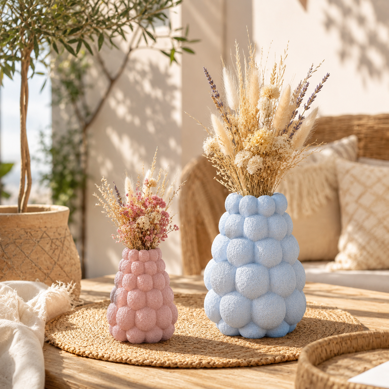 ✨ Bubble Style „The Pyramide“ – stilvolles Vasen Duo im modernen BOHO & Scandi Design 🤍