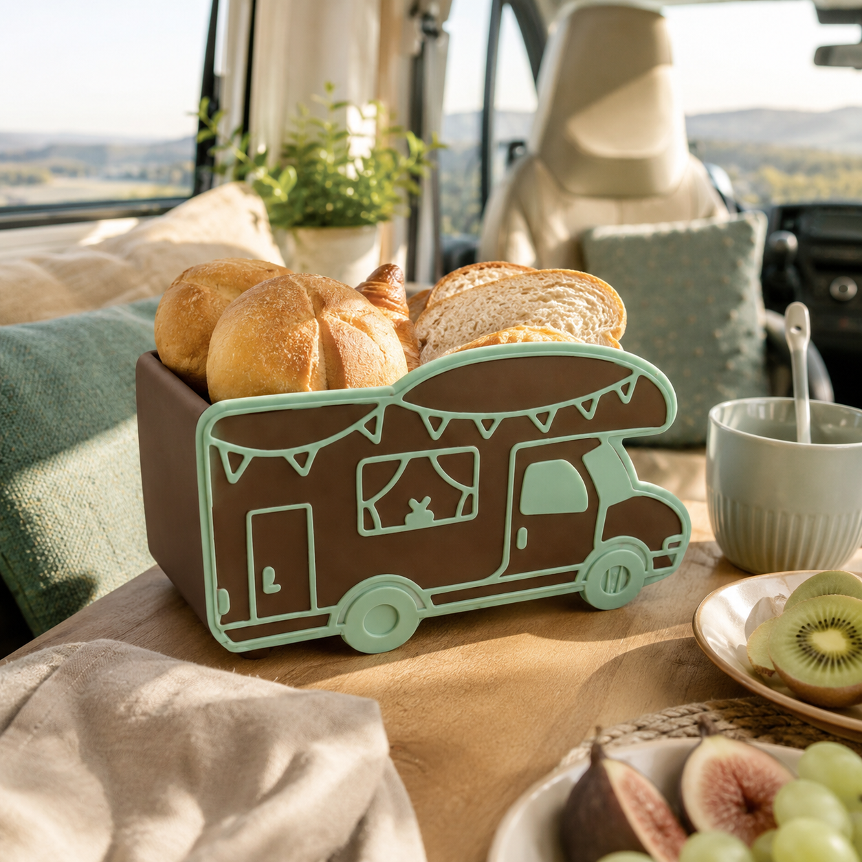 🏕️ Brötchenkorb „Campingliebe“  Wohnwagen • Wohnmobil • Campingbus  Sommerzeit ist Urlaubszeit ☀️