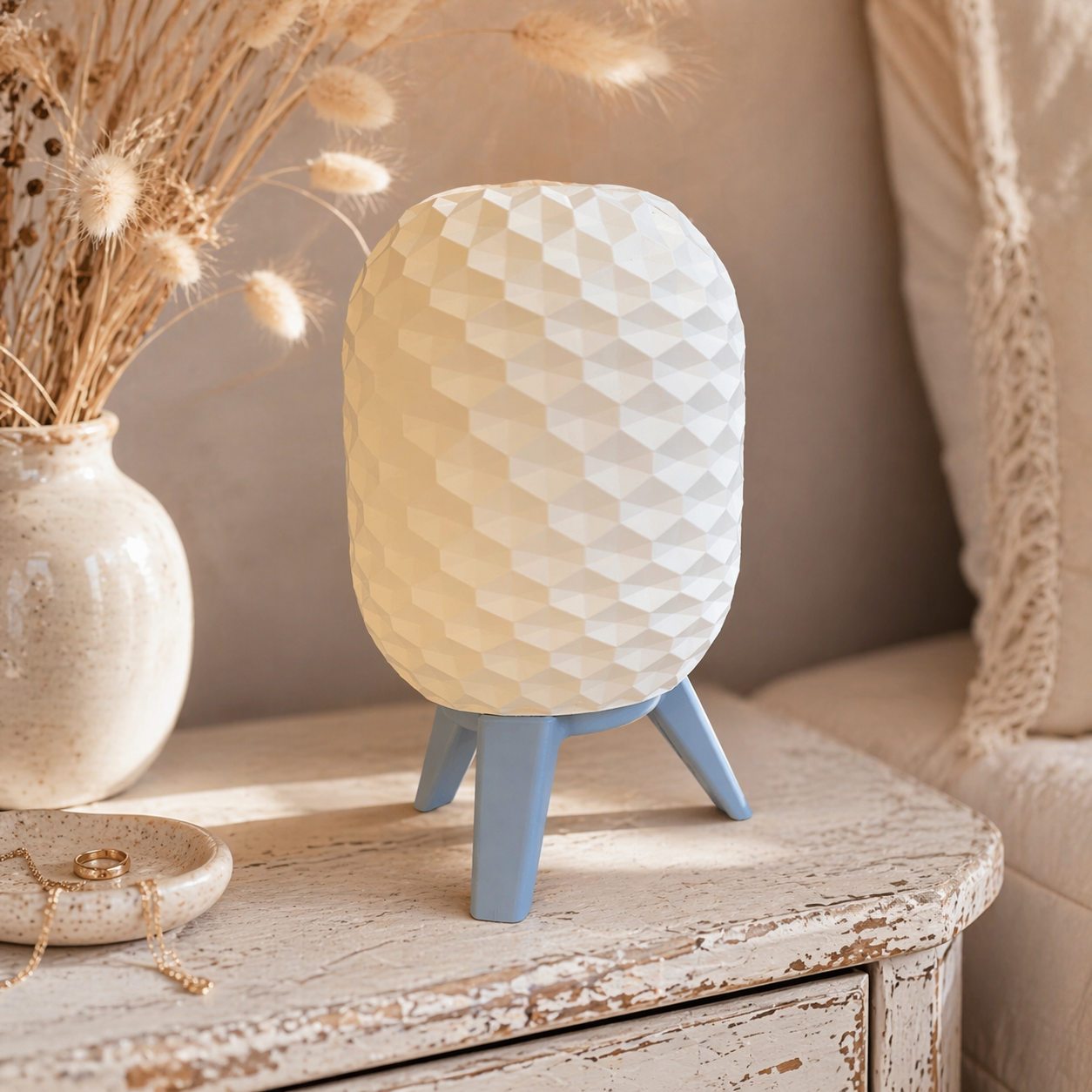 BOHO Tischlampe mit Stativ ✨ | LED oder Akku-Version mit Fernbedienung ✨ | Individuell kombinierbar