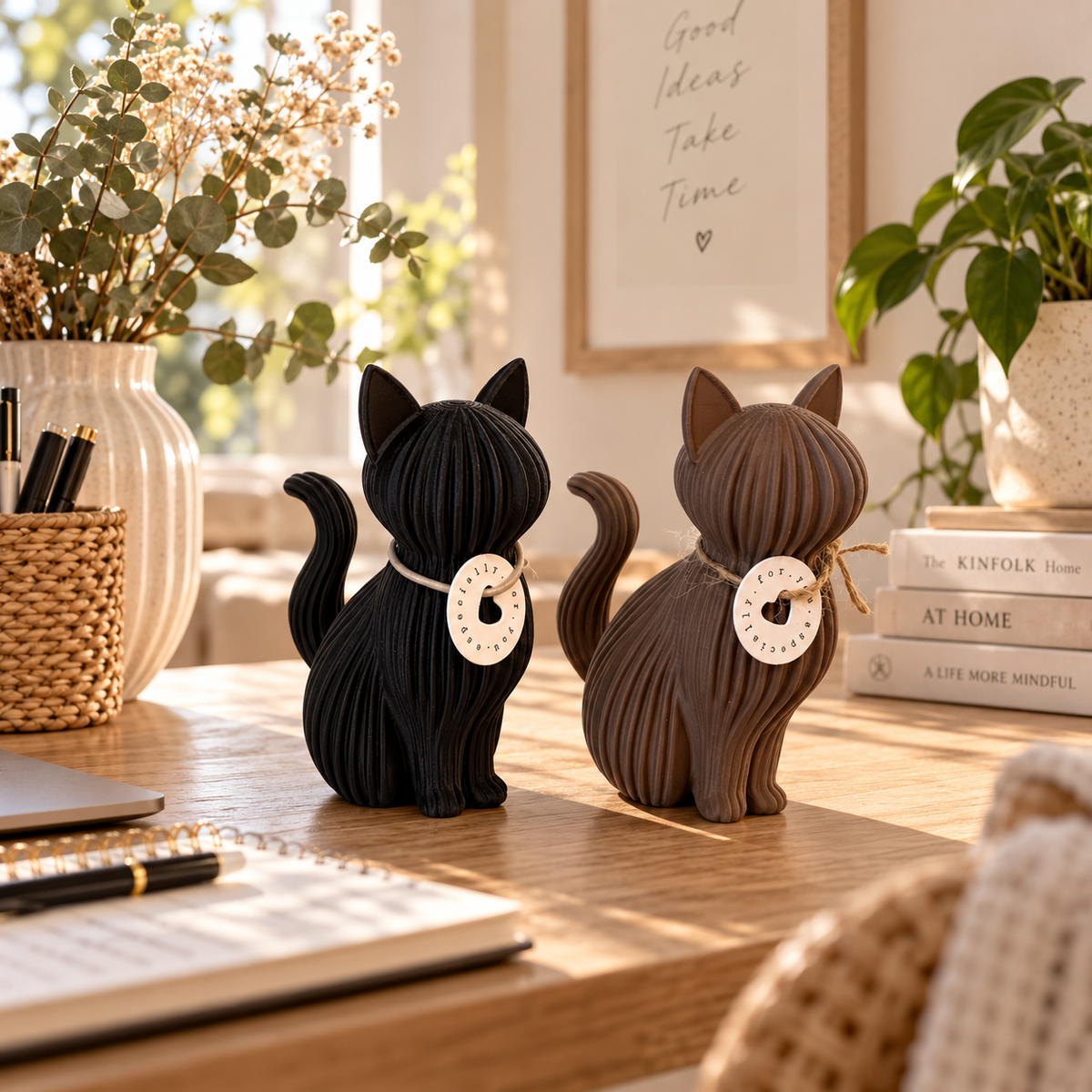 🐾 MIA – Japandi Deko-Katze | Moderne Design-Deko im 3D-Druck 🤎 in 2 Größen