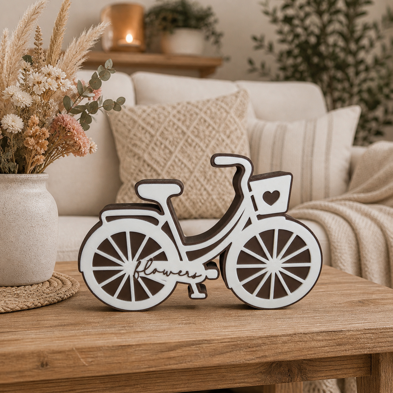 🌸 Blumenfahrrad „Flower“ – Deko mit Herz & Naturgefühl