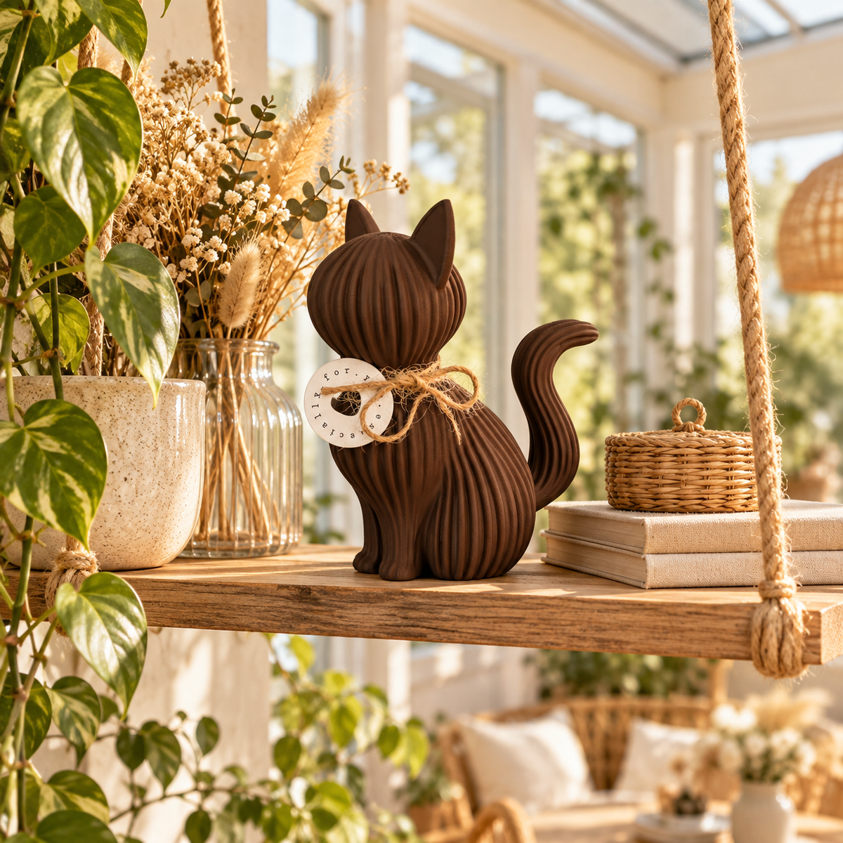 🐾 MIA – Japandi Deko-Katze | Moderne Design-Deko im 3D-Druck 🤎 in 2 Größen
