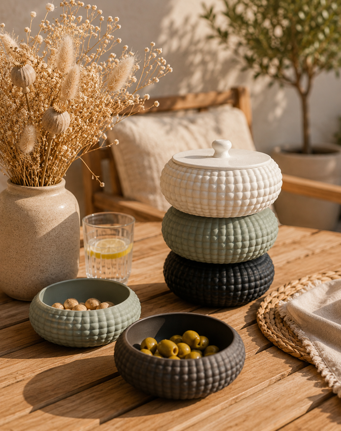 ✨ Bubble Style „Lazy“ – moderne 3er-Stapelschale im stilvollen BOHO & Scandi Design 🤍