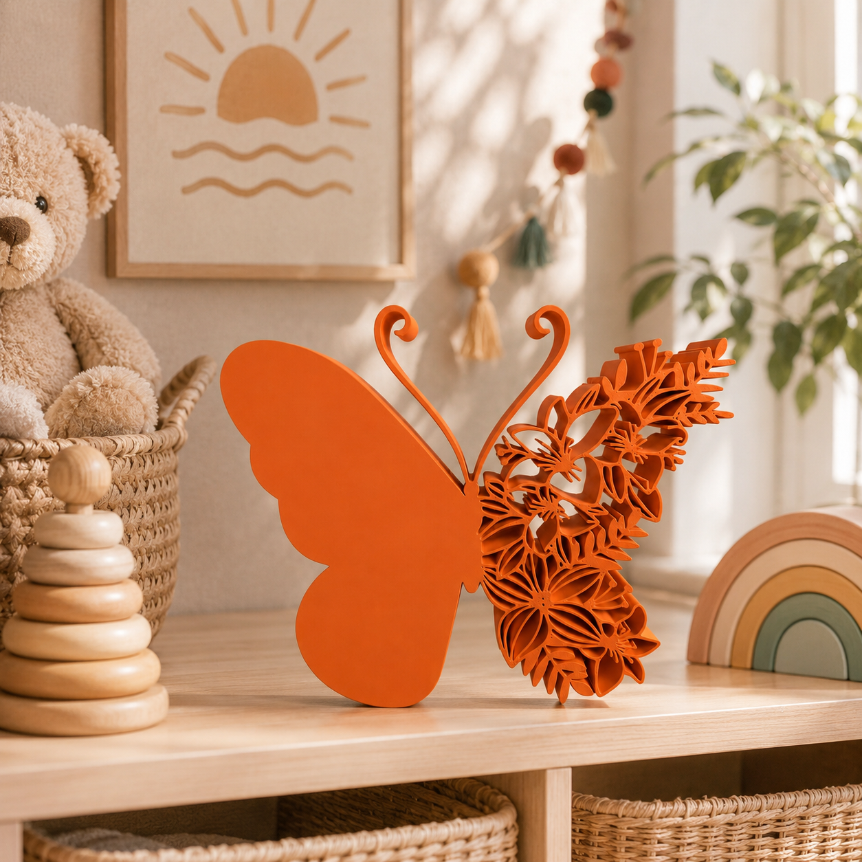 🦋 Dekorativer Schmetterling Aufsteller – filigrane BOHO & Scandi Deko mit Natur-Charme 🤍