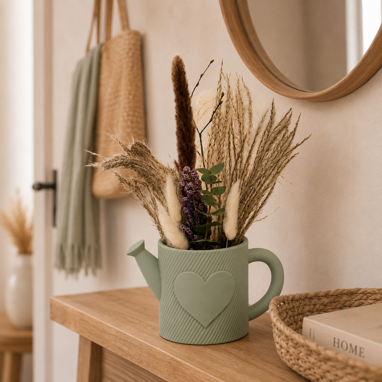 🌿 Dekorative Gießkanne mit Herz – stilvolle BOHO Deko mit Charme 🤍