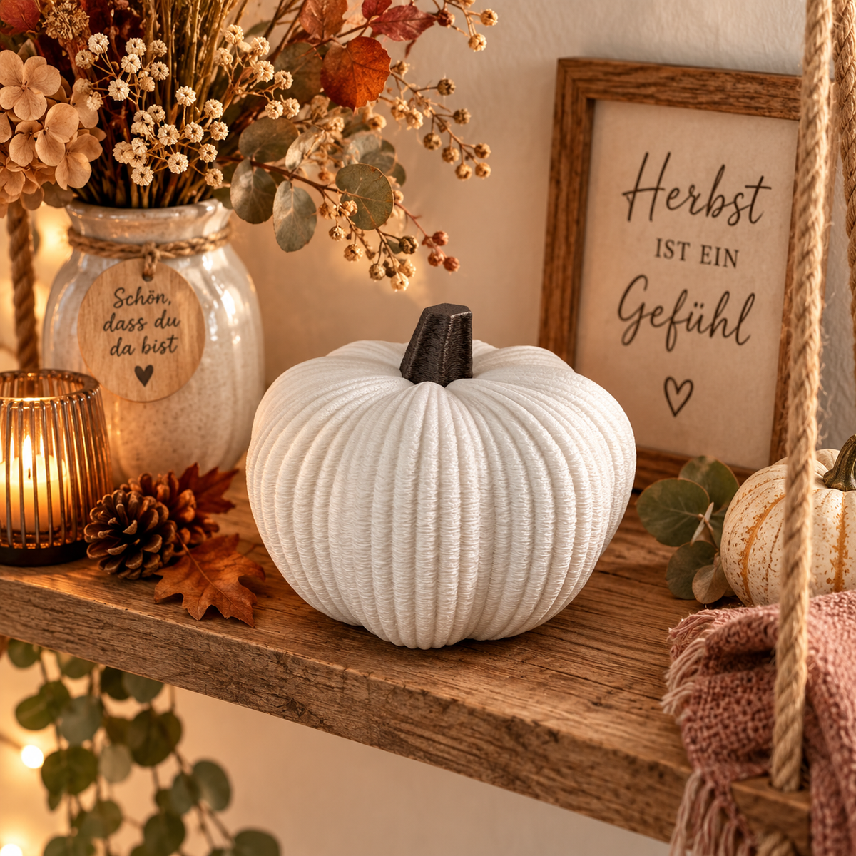 🎃 YUKI & AKI – Japandi Deko-Kürbisse | Herbstdeko in 2 Designs & Größen
