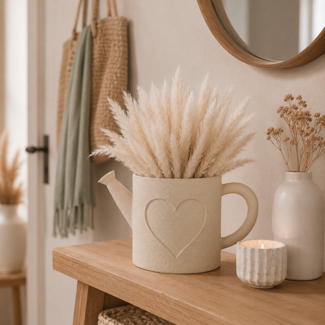 🌿 Dekorative Gießkanne mit Herz – stilvolle BOHO Deko mit Charme 🤍