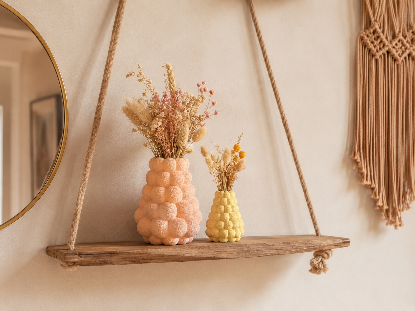✨ Bubble Style „The Pyramide“ – stilvolles Vasen Duo im modernen BOHO & Scandi Design 🤍