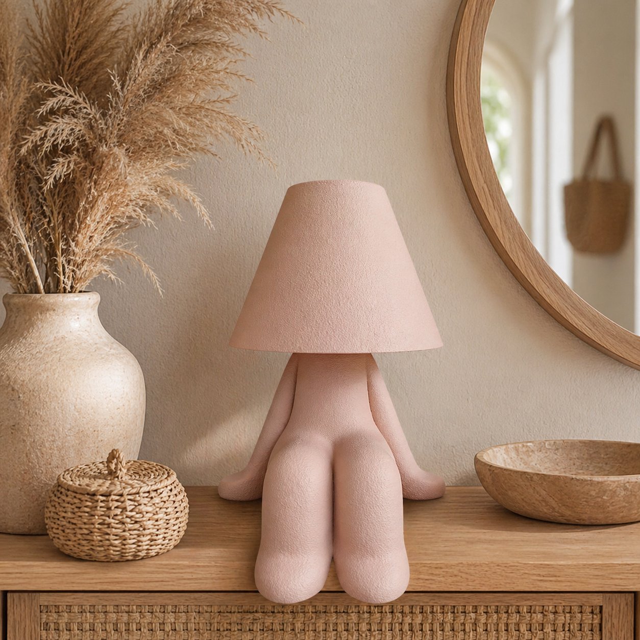 🧸 Loopy Lampen Familie – Design Tischlampe | Boho Ambientelicht | LED & Akku Variante