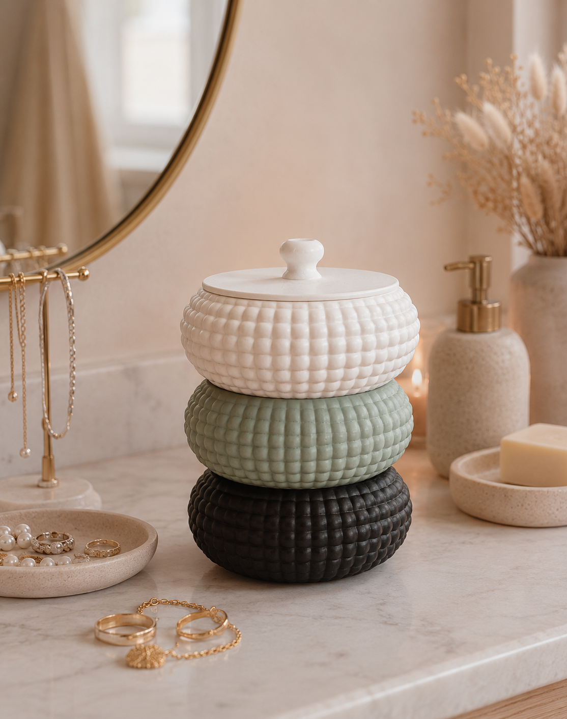 ✨ Bubble Style „Lazy“ – moderne 3er-Stapelschale im stilvollen BOHO & Scandi Design 🤍