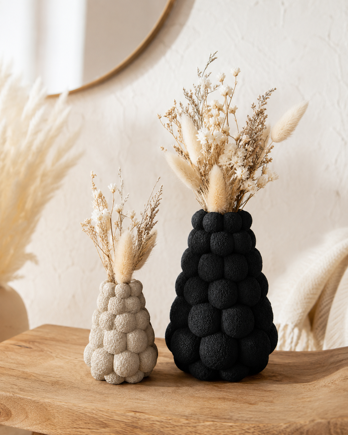 ✨ Bubble Style „The Pyramide“ – stilvolles Vasen Duo im modernen BOHO & Scandi Design 🤍