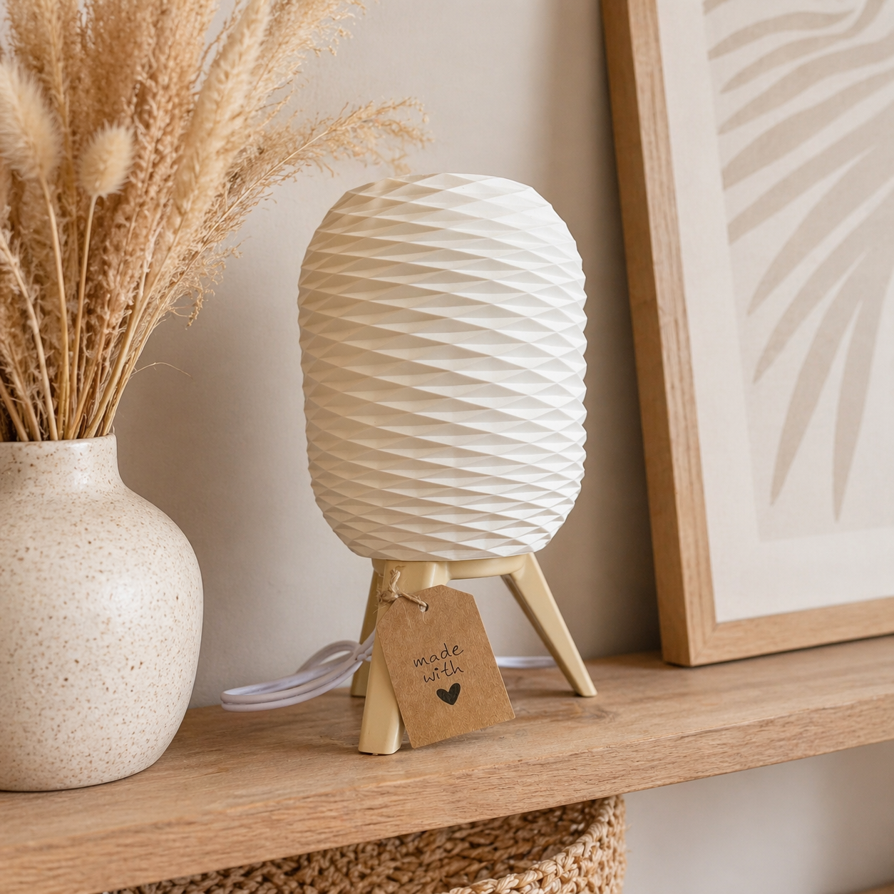 BOHO Tischlampe mit Stativ ✨ | LED oder Akku-Version mit Fernbedienung ✨ | Individuell kombinierbar