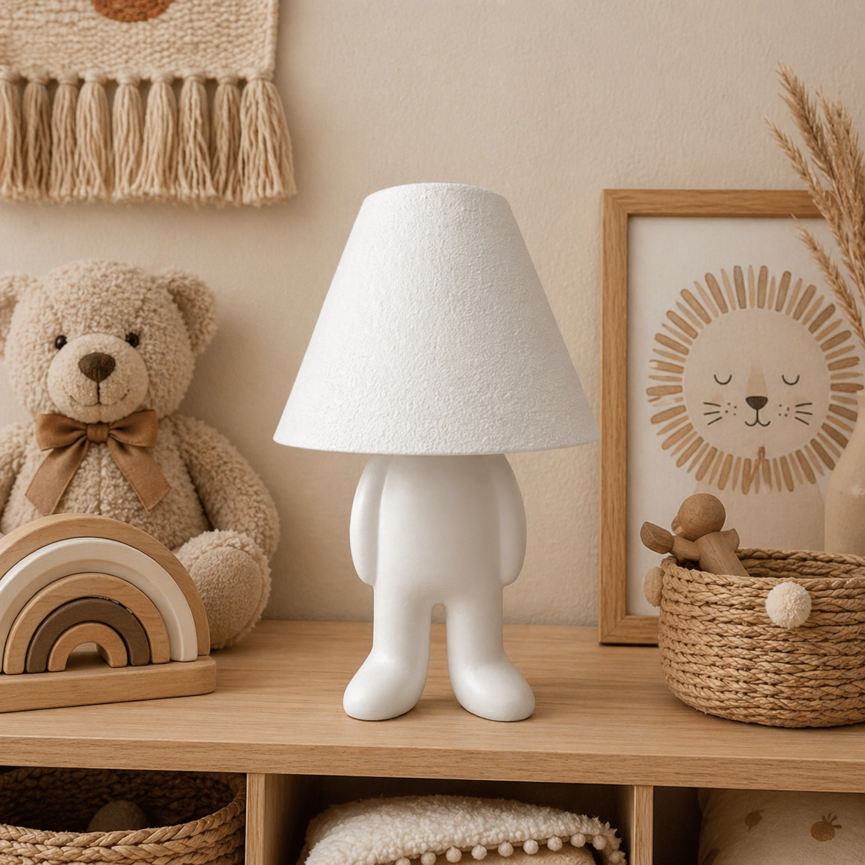 🧸 Loopy Lampen Familie – Design Tischlampe | Boho Ambientelicht | LED & Akku Variante