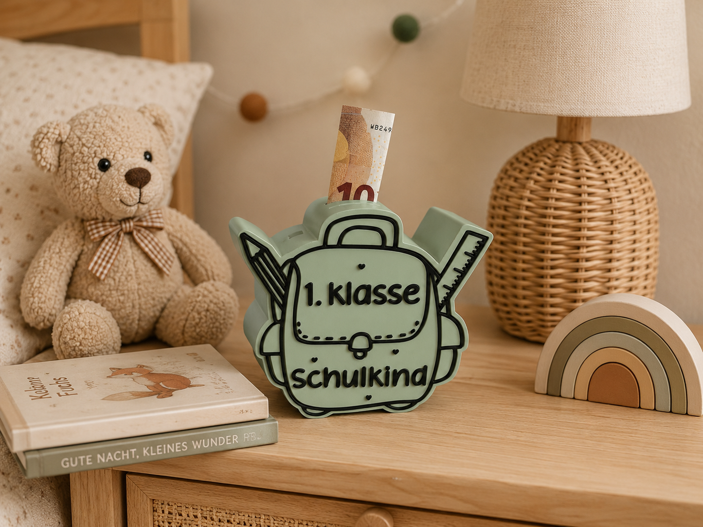 🎒 Schulkind Spardose – die perfekte Geschenkidee zum Schulstart & zur Einschulung 🤍