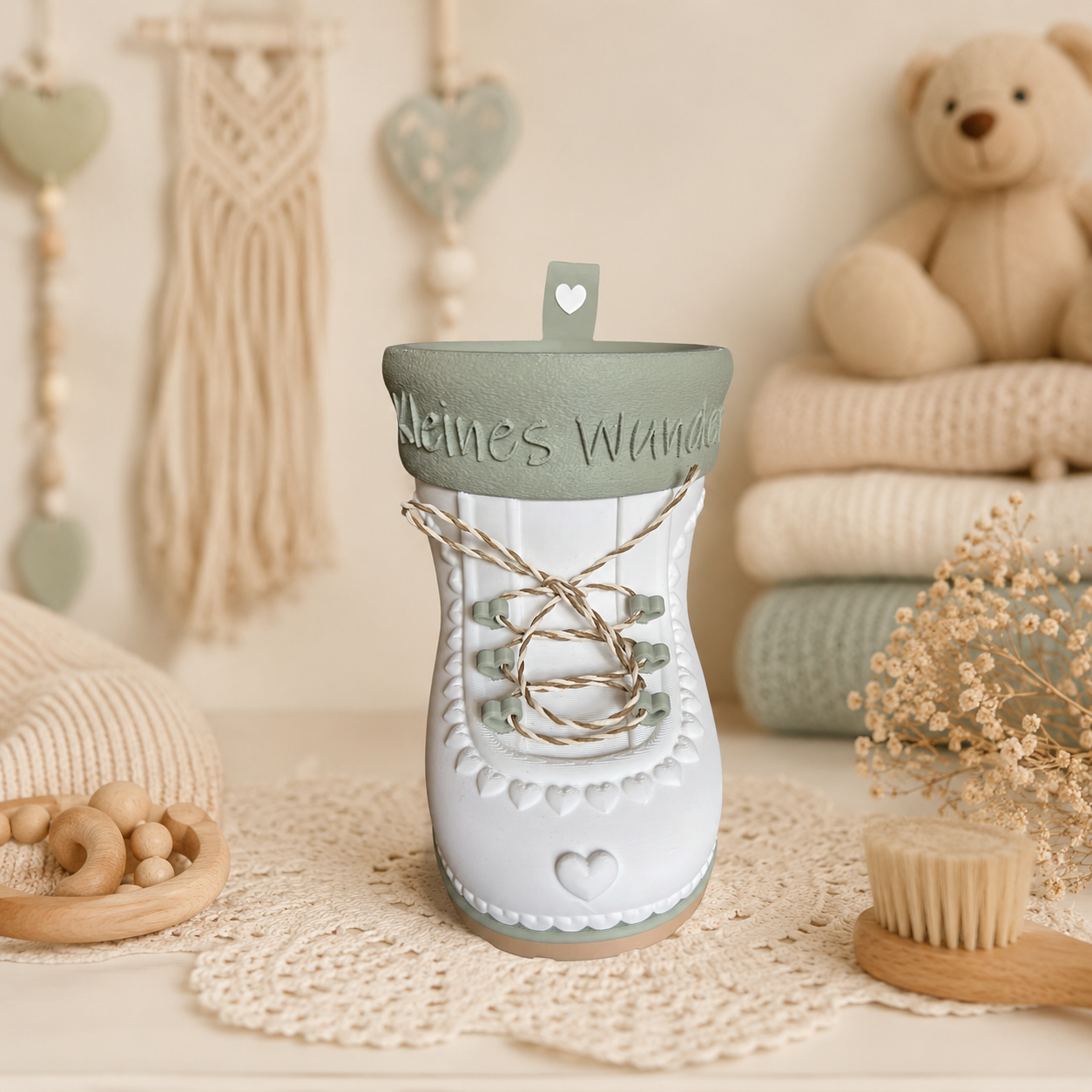 💛 Willkommen kleines Wunder – zauberhafter Baby Schuh 👶
