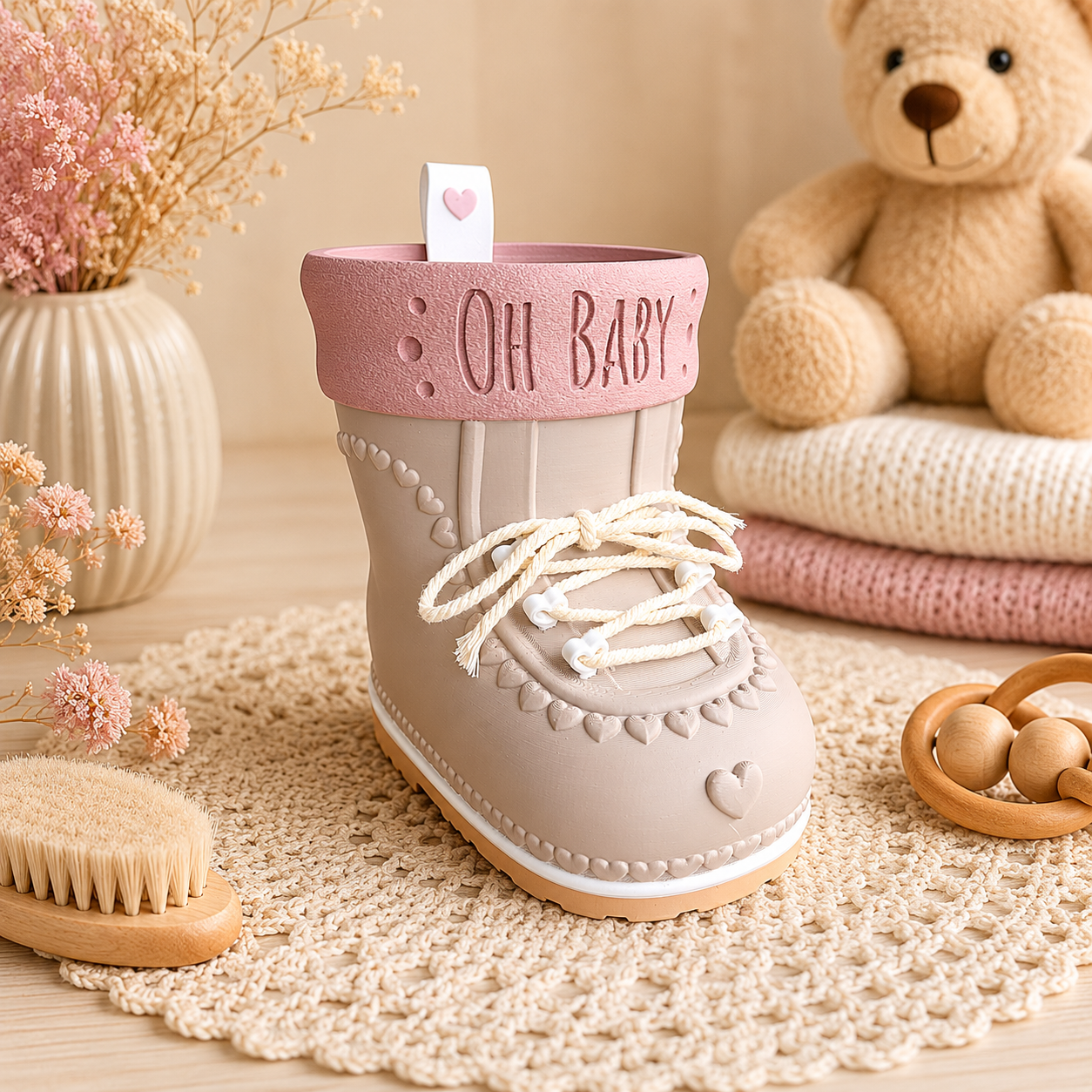 💛 Willkommen kleines Wunder – zauberhafter Baby Schuh 👶