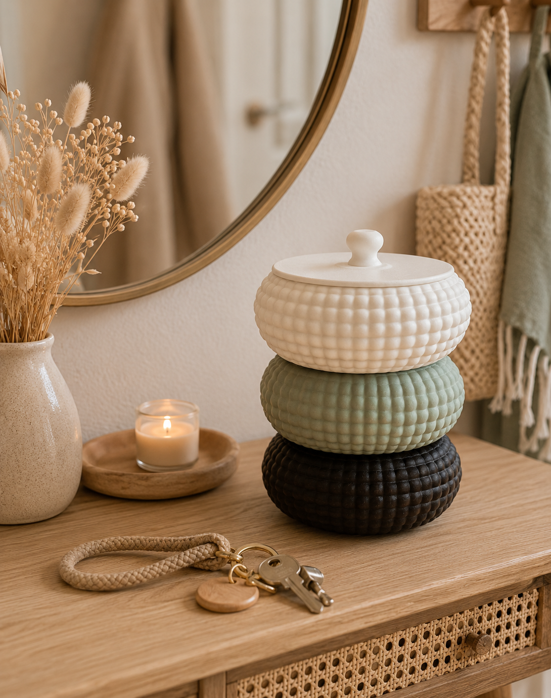 ✨ Bubble Style „Lazy“ – moderne 3er-Stapelschale im stilvollen BOHO & Scandi Design 🤍