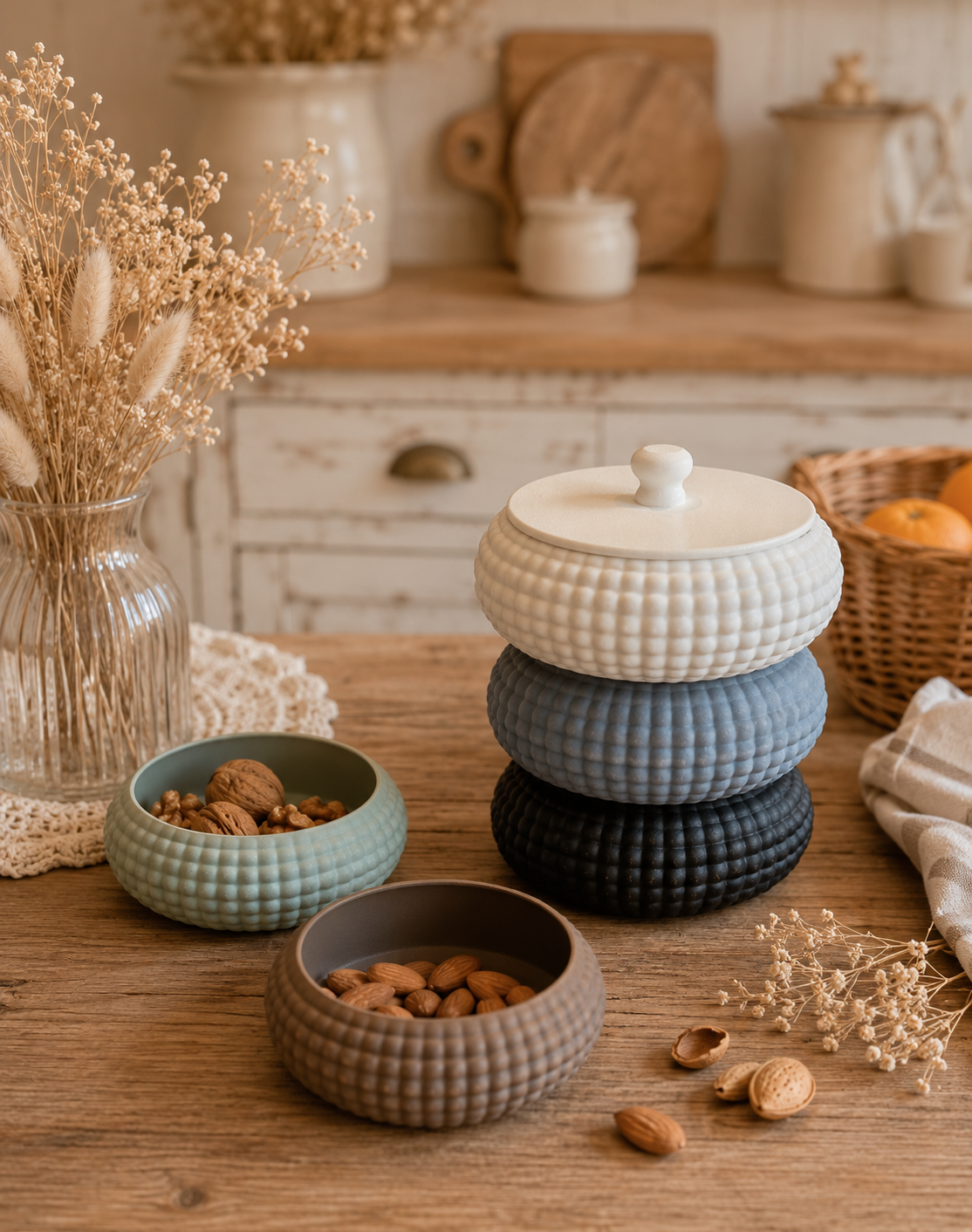 ✨ Bubble Style „Lazy“ – moderne 3er-Stapelschale im stilvollen BOHO & Scandi Design 🤍