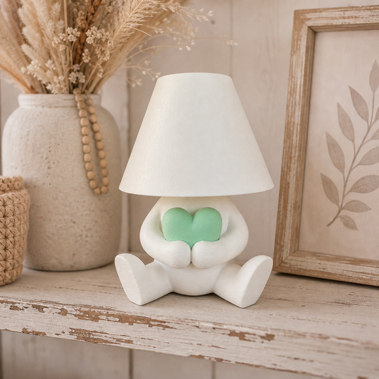 🧡 Loopy Lampe „Herz“ – Design Tischlampe | Boho Ambientelicht | LED & Akku Variante