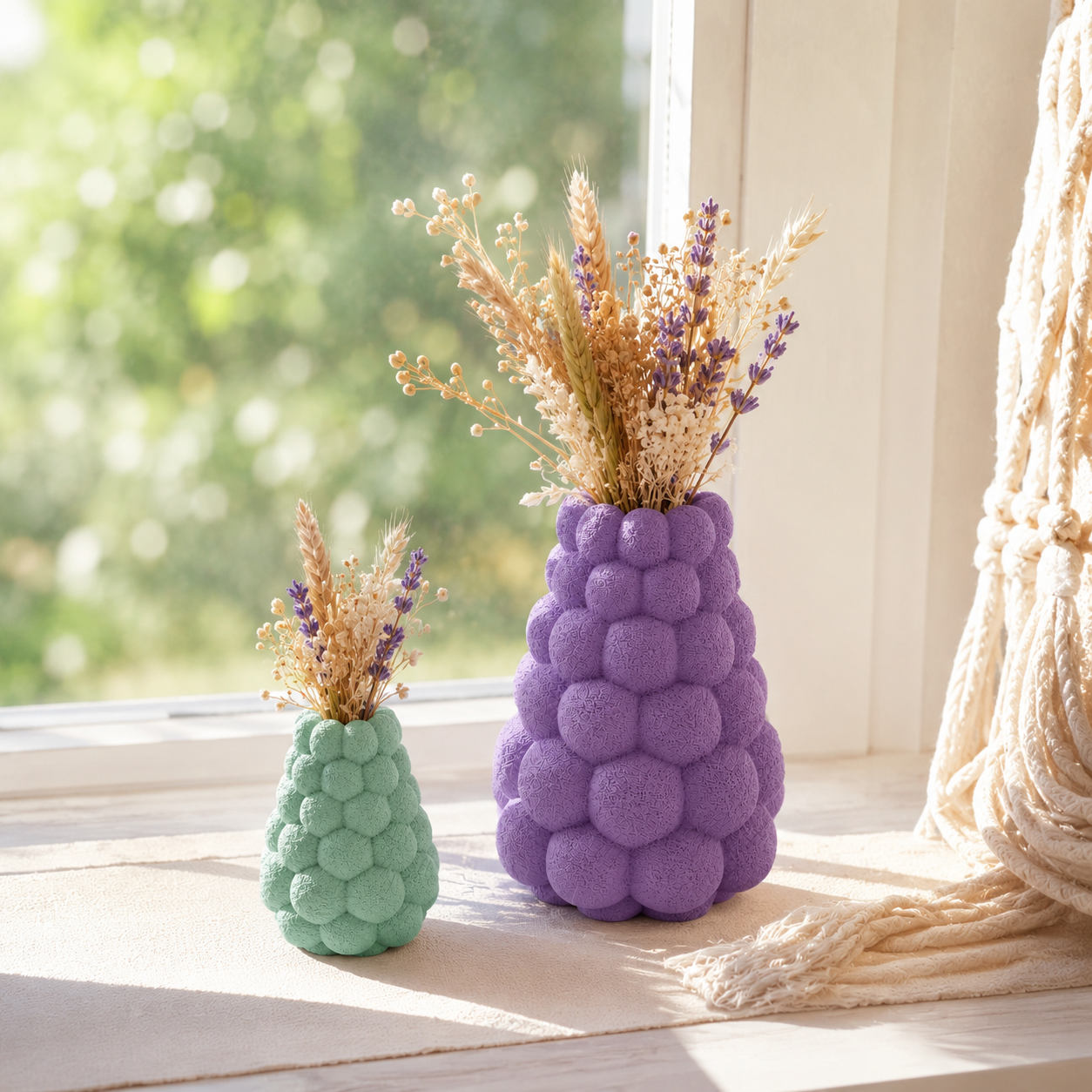 ✨ Bubble Style „The Pyramide“ – stilvolles Vasen Duo im modernen BOHO & Scandi Design 🤍