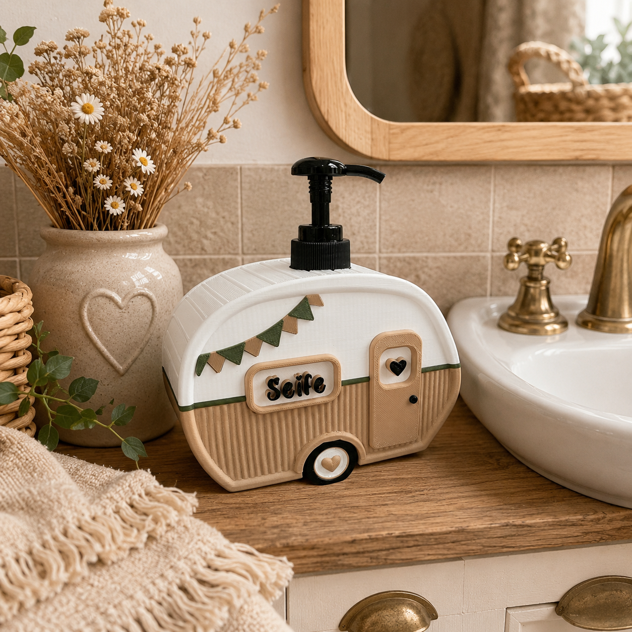 🏕️ Seifenspender „Campingliebe“  Wohnwagen • Camper • Campinggefühl für Bad & Küche