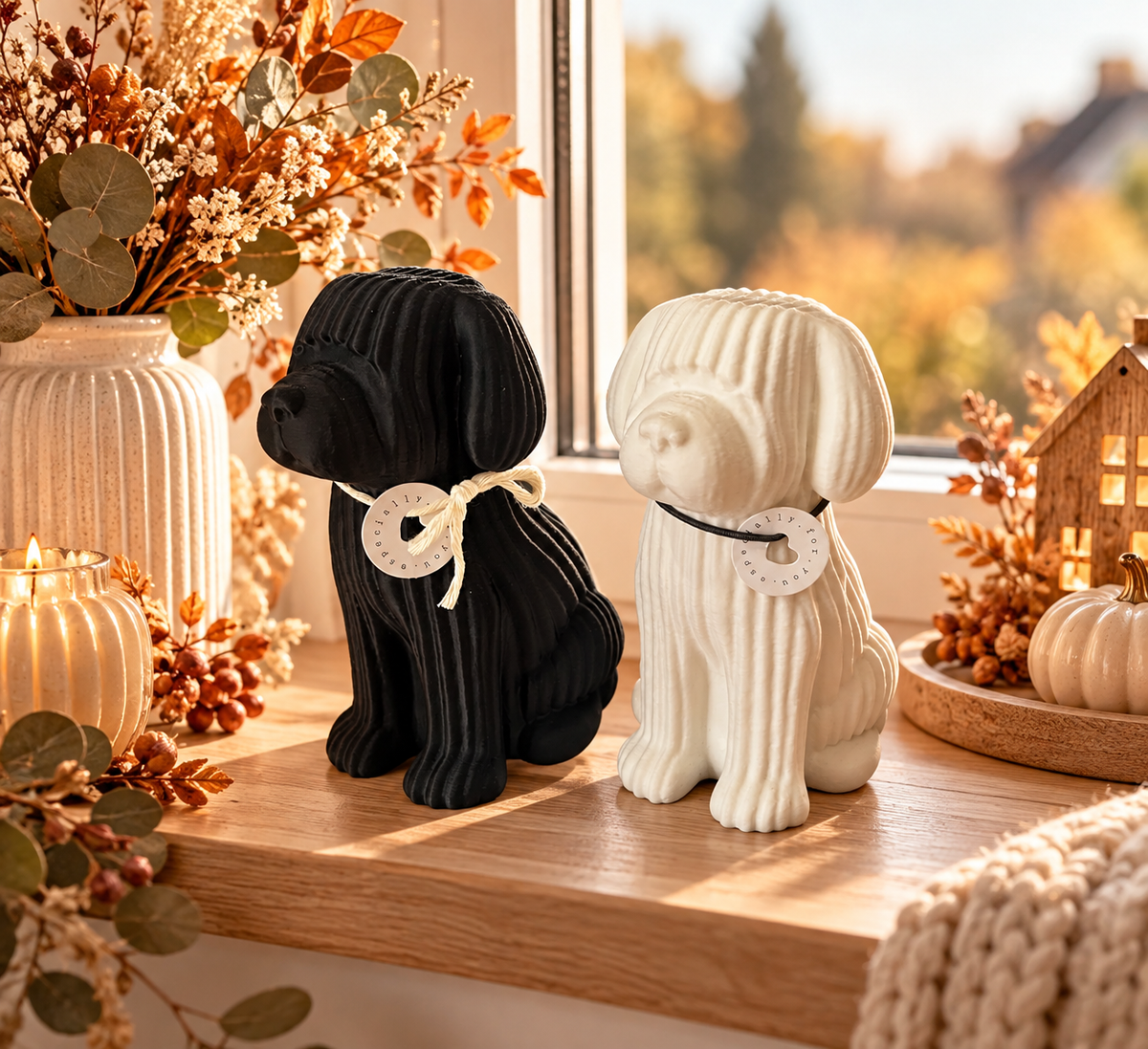 🐶 KODA – Japandi Deko-Hund | Moderne Design-Deko im 3D-Druck
